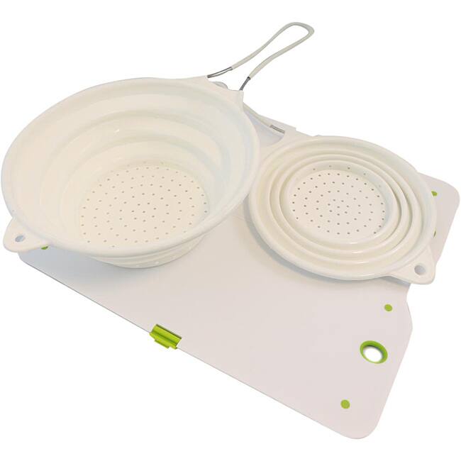 Silvermark White 3-piece Collapsible Silicone Colander Set