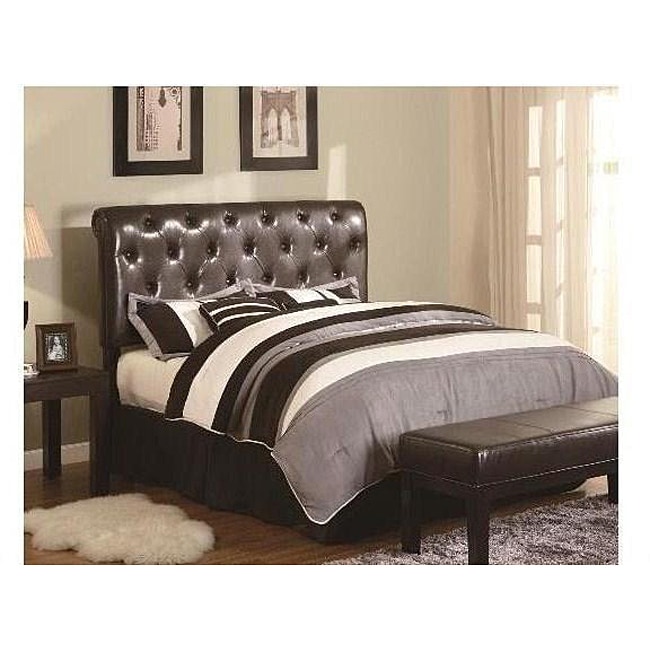 Tufted Bicast Leather Full Queen Size Headboard Free Shipping Today