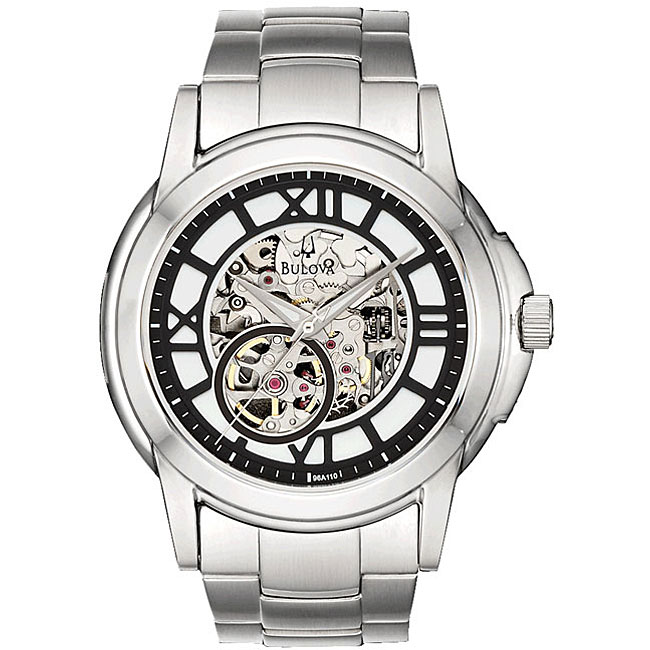 Bulova Mens BVA Series 110 Automatic Skeleton Dial Watch   