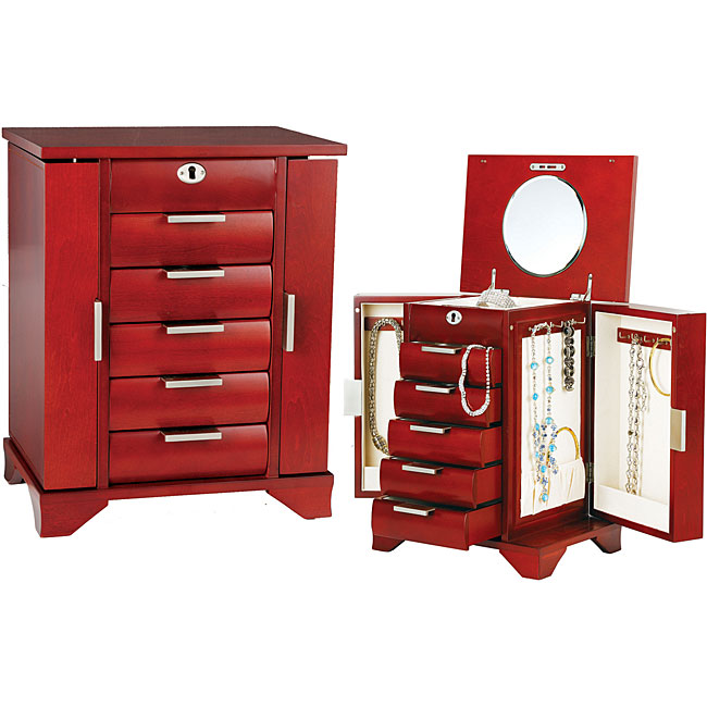 Seya Lock and Key Cherry Wood Jewelry Box
