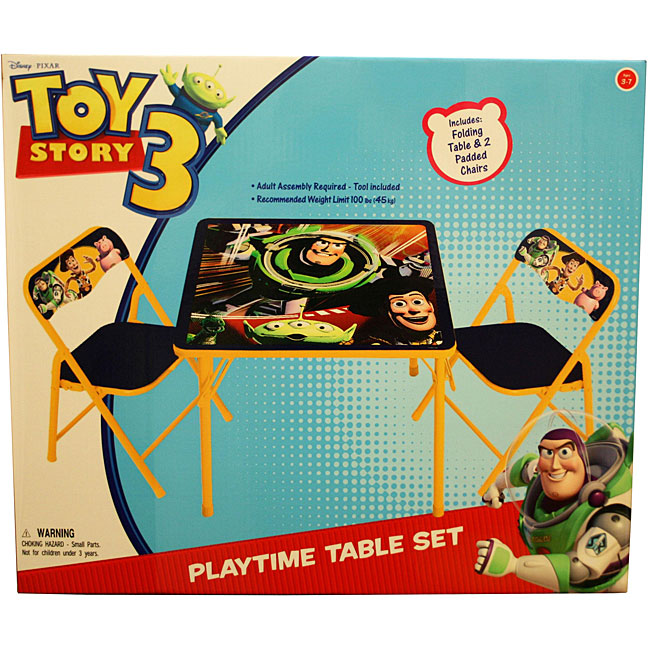 toy story folding table and chairs set