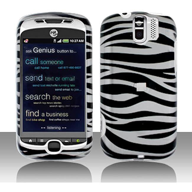 HTC MyTouch 3G Slide Black/ White Zebra Snap on Protective Case Cover 