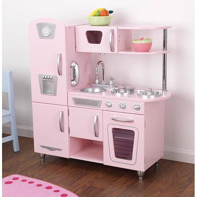 retro pink kitchen set