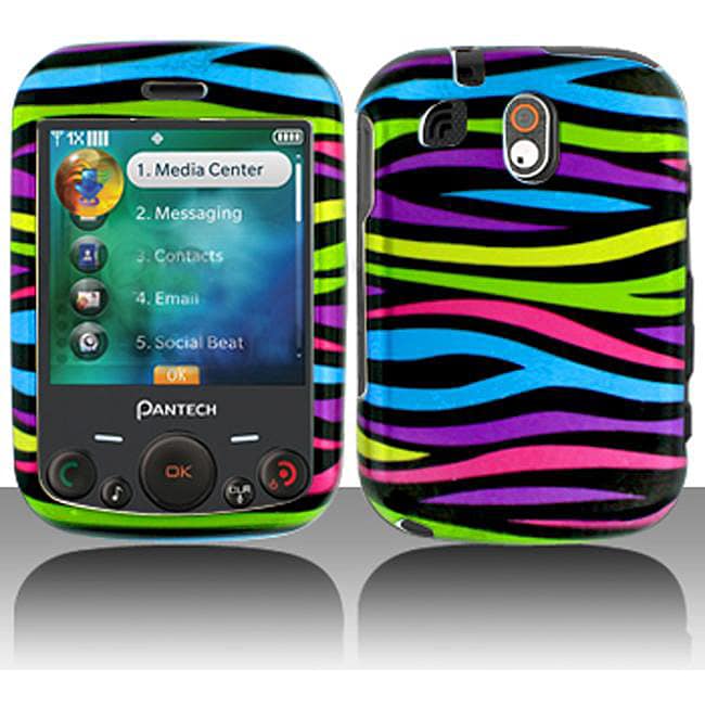   Rainbow/ Green Zebra Snap on Protective Case Cover  
