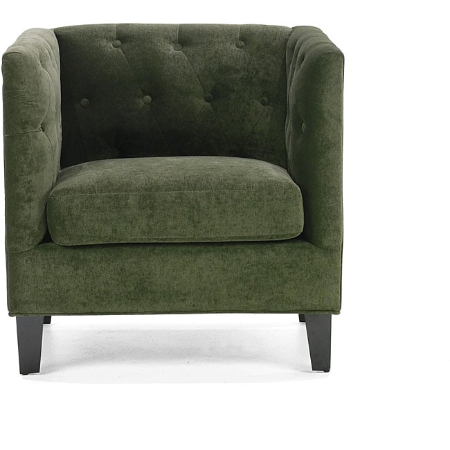 Modern Green Chenille Chair  