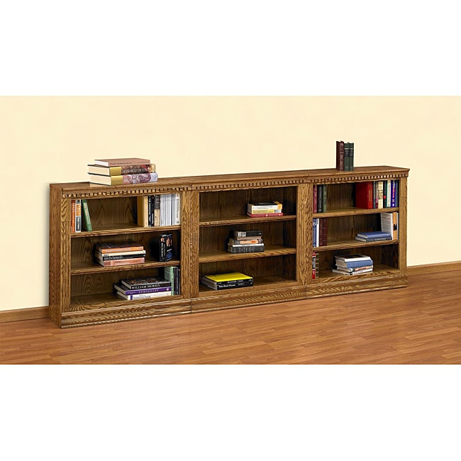 Oak 3 piece Short Bookcase  