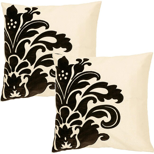 Shop Accents Off White/ Brown Decorative Pillows (Set of 2) - Free ...