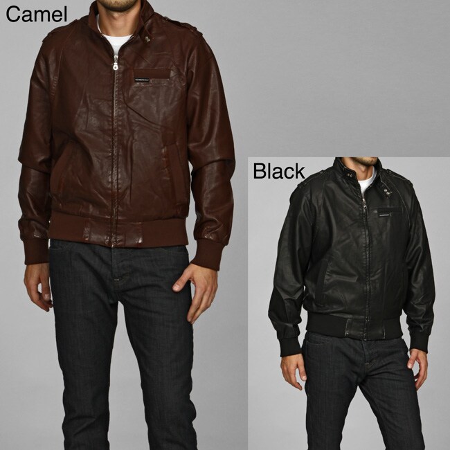 Members Only Men's Vintage Faux Leather Jacket - Free Shipping Today ...