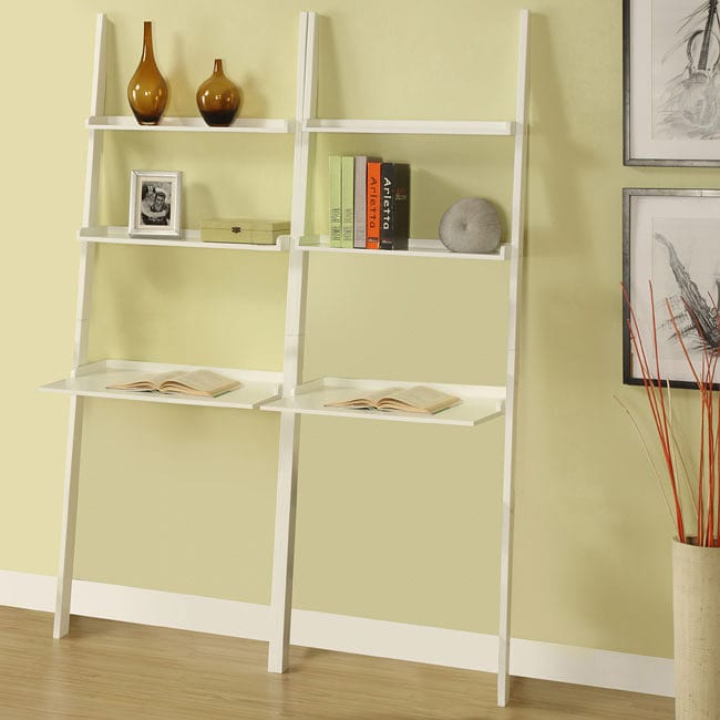 Shop White 3tier Leaning Laptop Shelf (Set of 2) Free Shipping Today 5288923