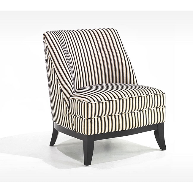 Retro Tuxedo Stripe Club Chair