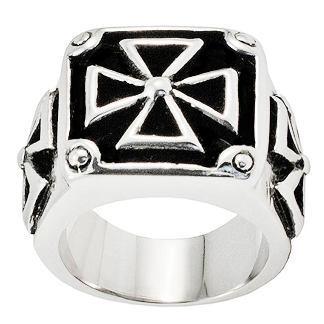 Stainless Steel Cross Ring  