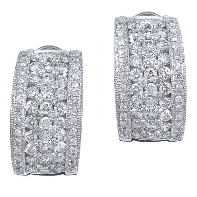 Kabella 14k White Gold 3 1/10ct TDW Diamond Earrings (I-J, I1-I2)