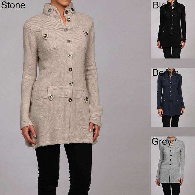Chances R Women's Stand Collar 2-pocket Heavy Sweater Coat - Free ...