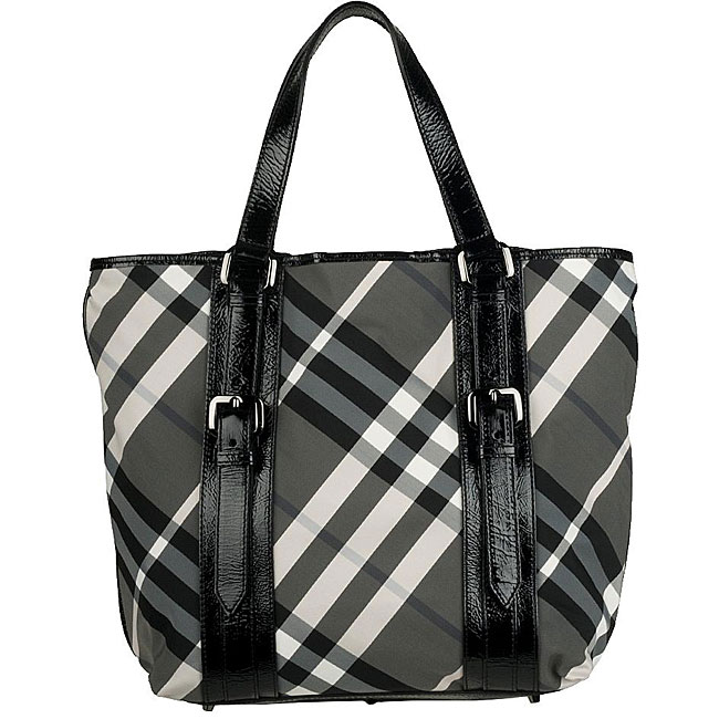 burberry black and white handbag