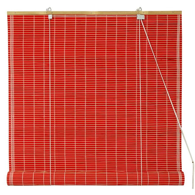 36 inch Red Bamboo Roll Up Blinds (China)