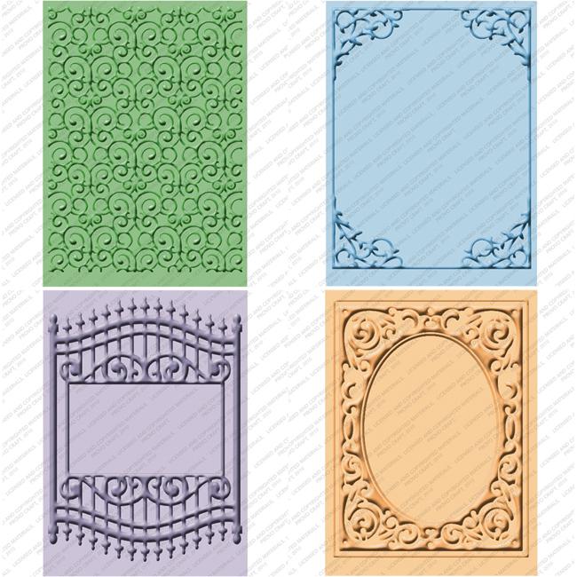 Provo Craft Cuttlebug Cricut Companion Embossing Folder 4piece Package