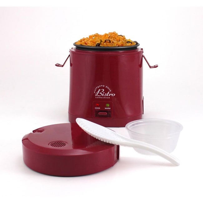 Wolfgang Puck Red 1.5-cup Heavy-duty Portable Rice Cooker with WP