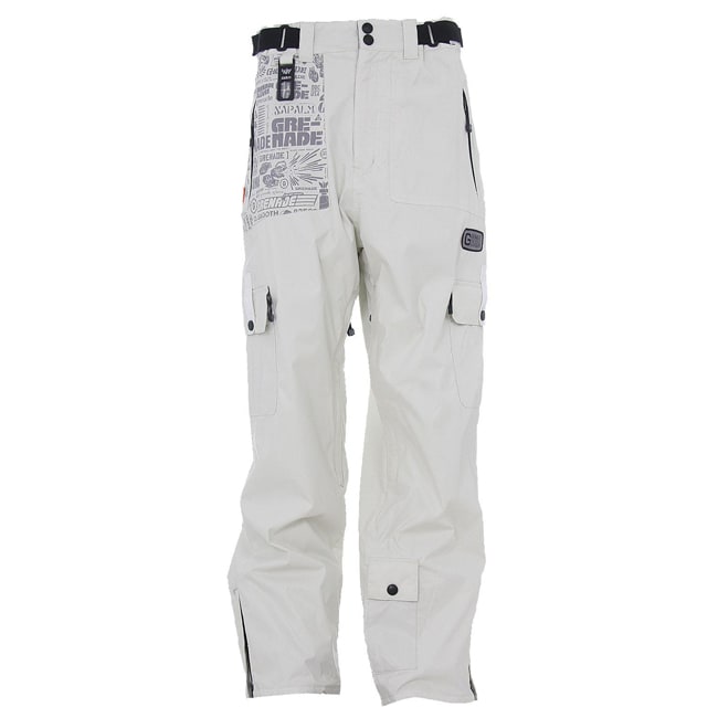 Grenade Frontline Mens White Small Snowboard Pants  