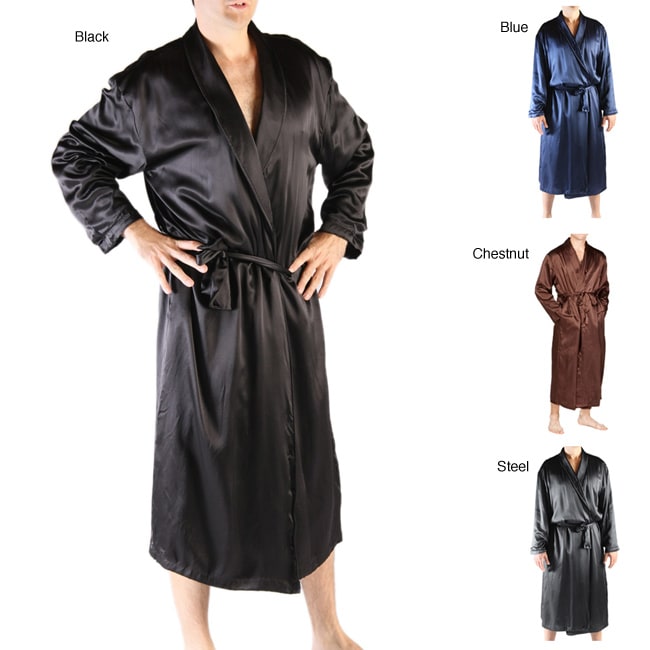 Classic Mens 2 piece Satin Pajamas Set