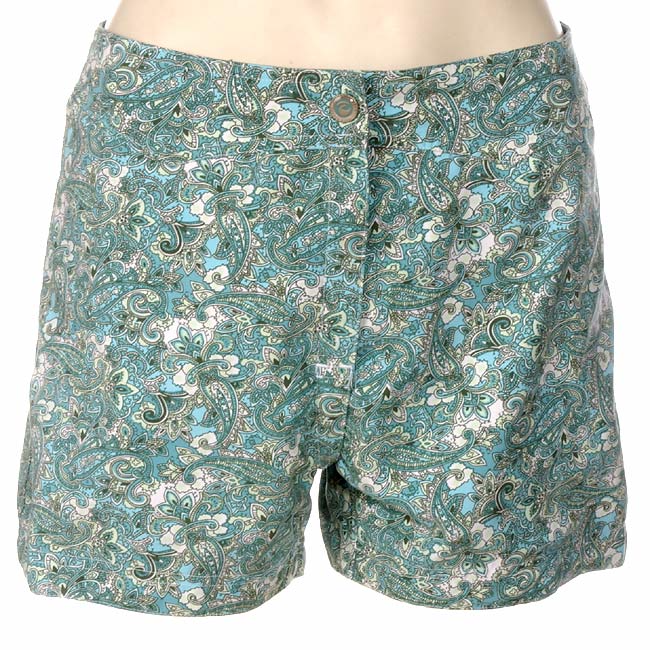   Room Womens Reversible Teal/Paisley Board Shorts  