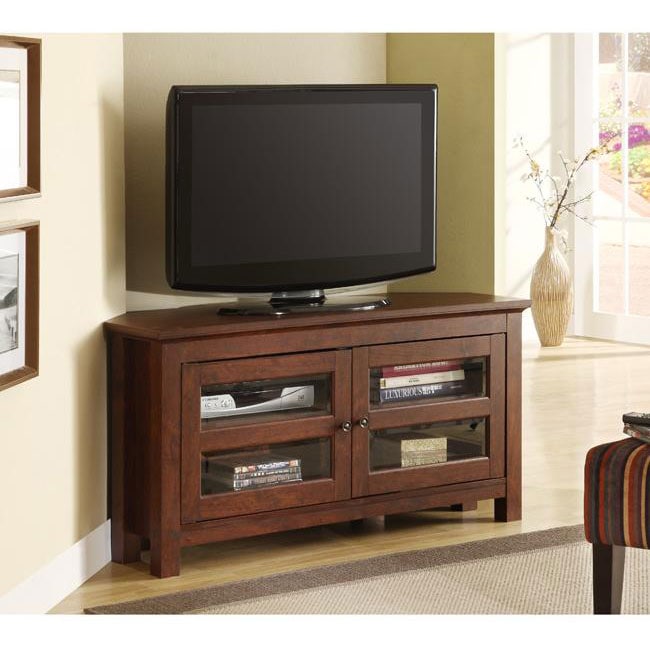 Cordoba Wood Brown Corner TV Console  