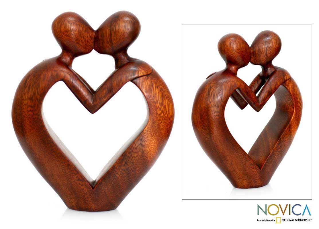 Suar Wood Sweet Love Sculpture (Indonesia)  