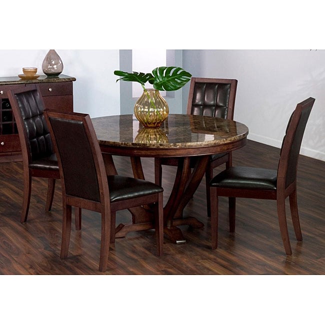 Hudson 60 inch Mocha X base Round Dining Table  