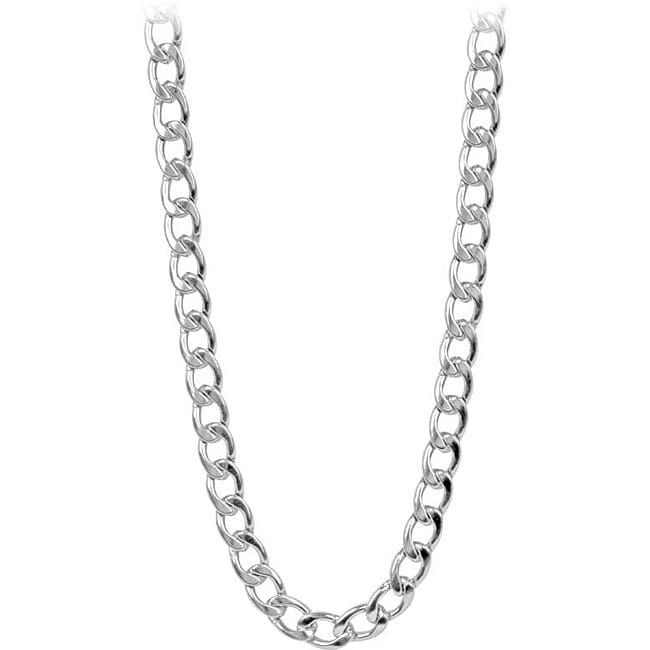 Stainless Steel 18 inch Curb Chain Necklace (9 mm)  