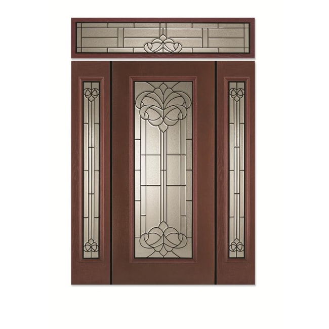 Conception Fiberglass Pre hung Door Unit with Full Rectangle Glass and
