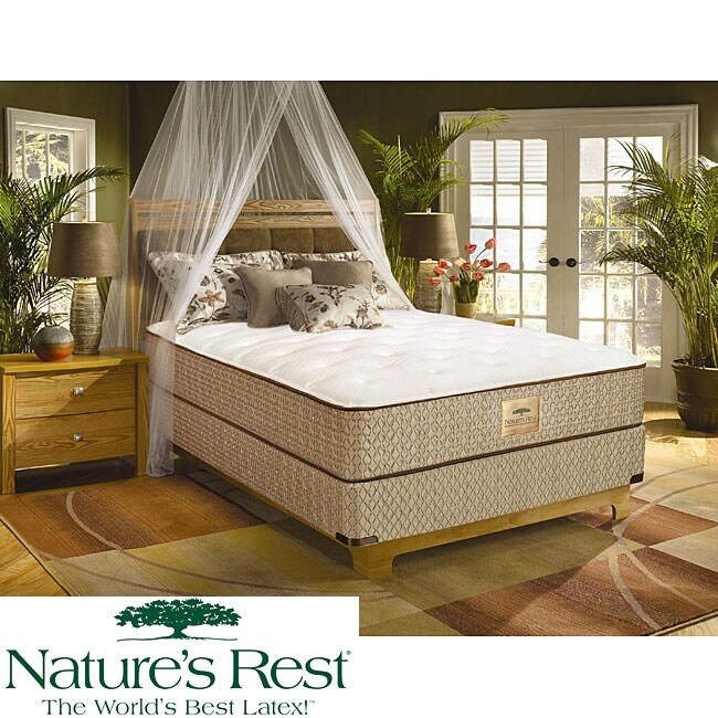 Nature's Rest by Spring Air Solitude Plush Zoned Latex Foam Queen-size Mattress Set