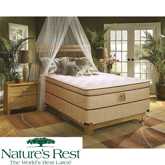 Nature's Rest by Spring Air Stratton Euro Top Zoned Latex Foam California King-size Mattress Set