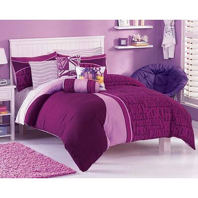 Roxy Knock Out Queen-size 7-piece Duvet Cover Bedding Ensemble with Sheet Set