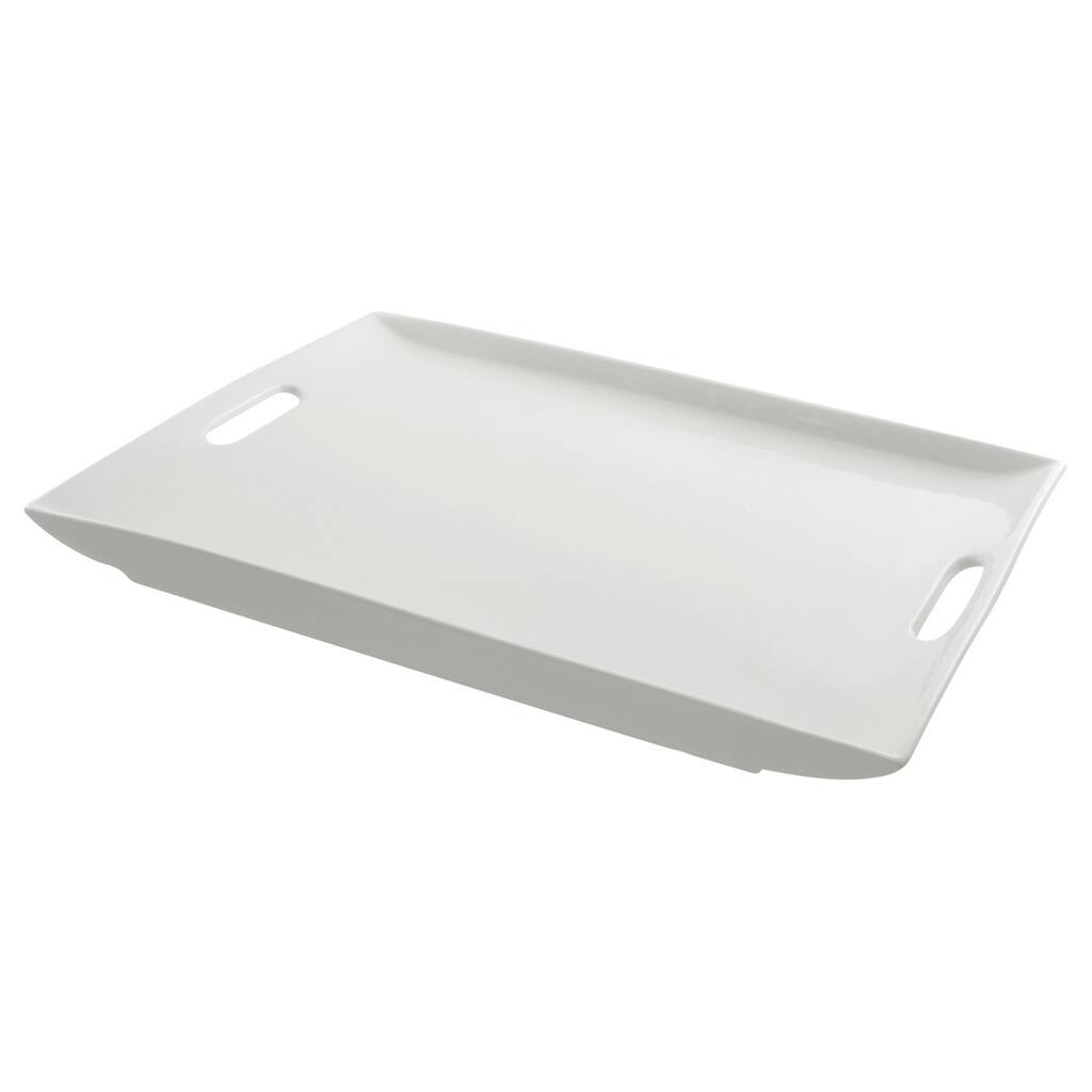 10 Strawberry Street Whittier White Rectangle Platter