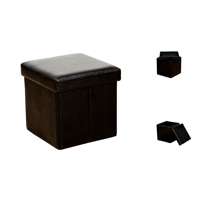 Brown Storage Ottoman (Set of 2)  