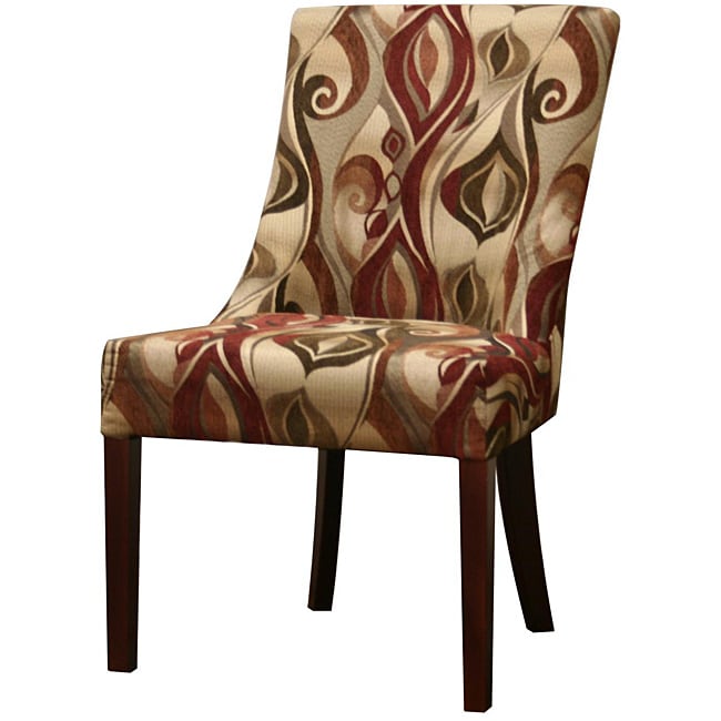 Rosebud Modern Floral Patterned Fabric Accent Chair  