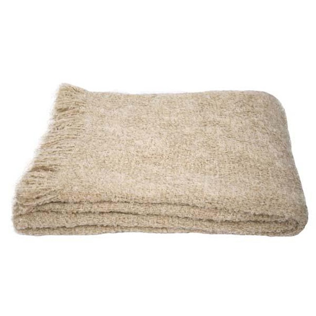 Alpaca Blend Beige Throw (India)  