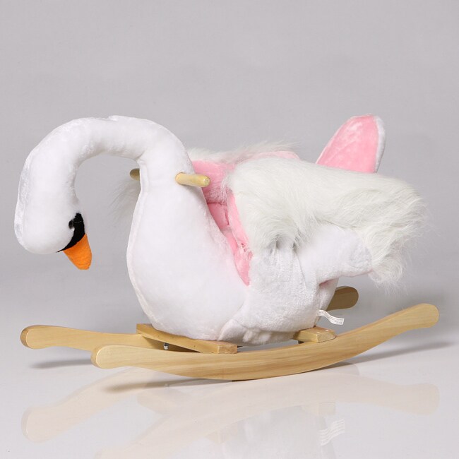 The Charm Company Pink Swan Rocker Free Shipping Today Overstock