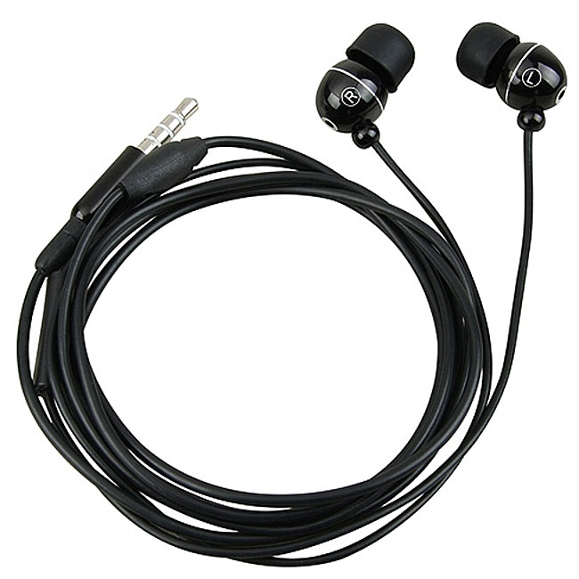 Black Universal 3.5 mm Stereo Headset with On Off and Mic   