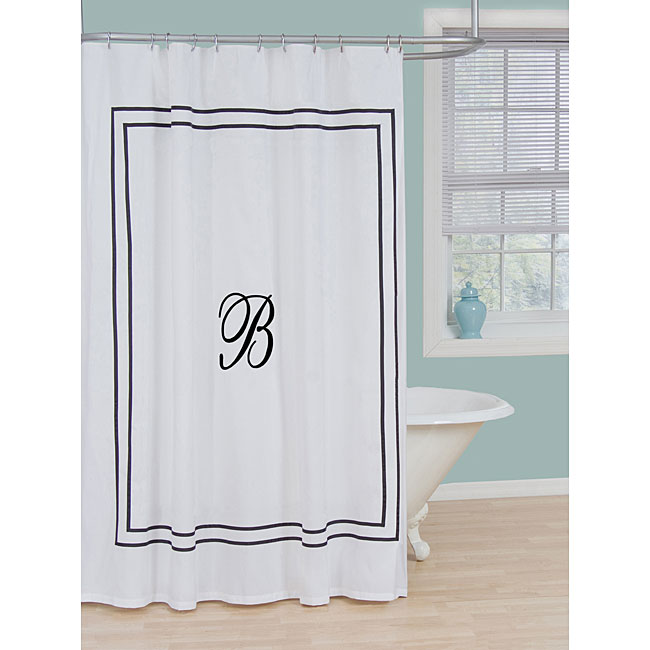 Monogram Polyester Shower Curtain  