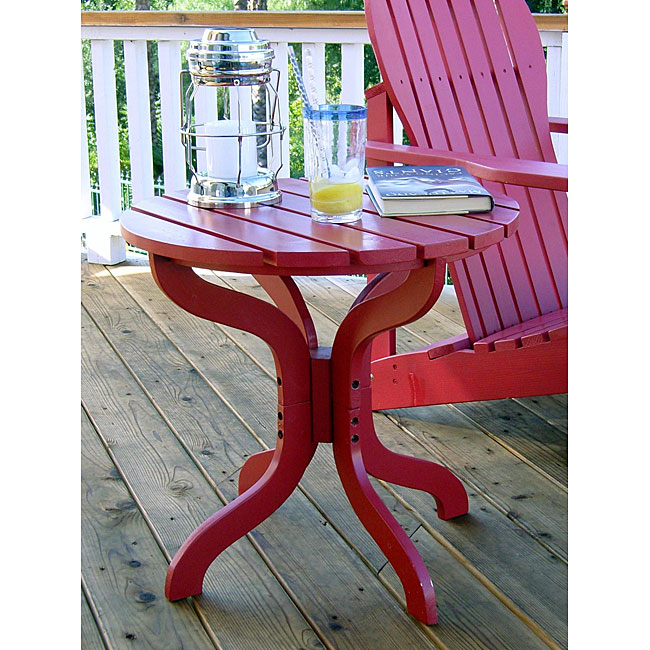 Red Cedar Wood Round Side Table  