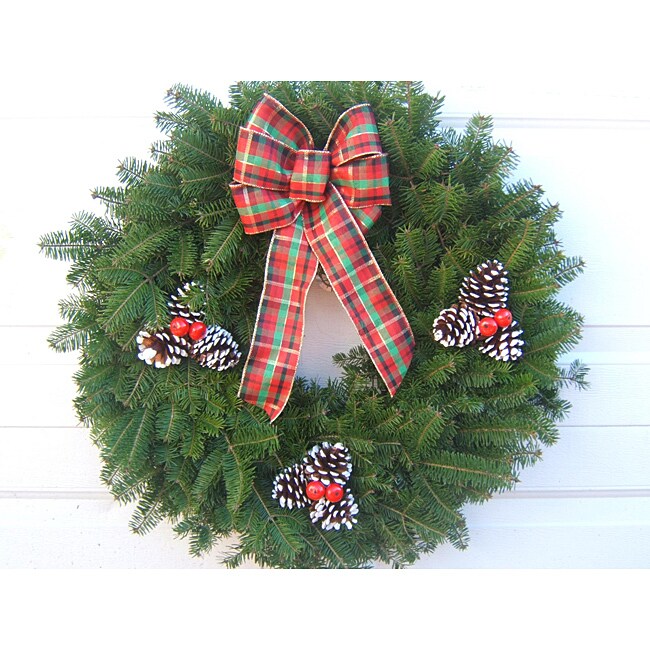 Fresh Balsam Tartan Plaid Traditional Wreath Free Shipping On Orders