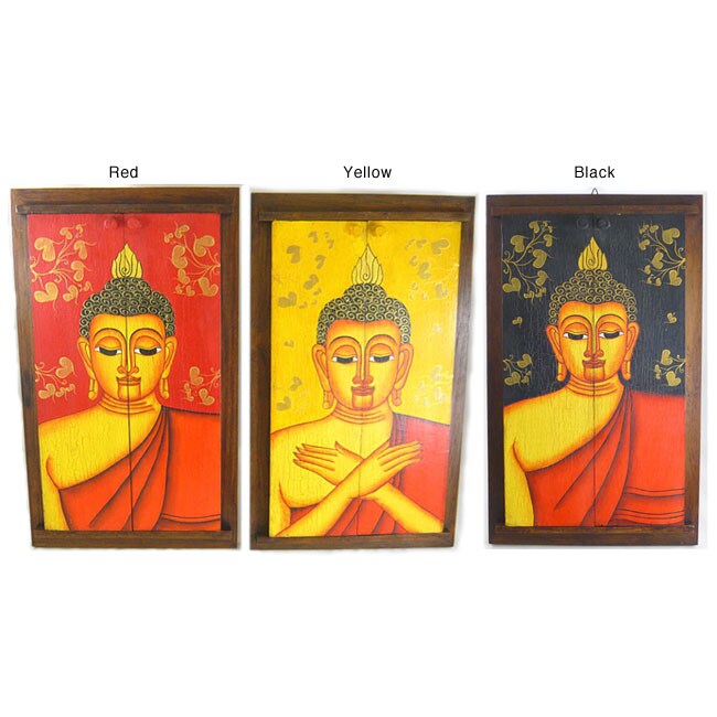 Hand painted Buddha Face and Mirror (Thailand)  