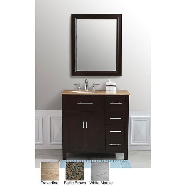 Rome 36 inch Espresso Single sink Bathroom Vanity