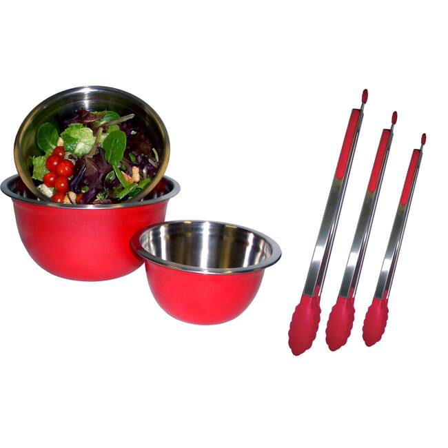 Mixing Bowl and Tong Set