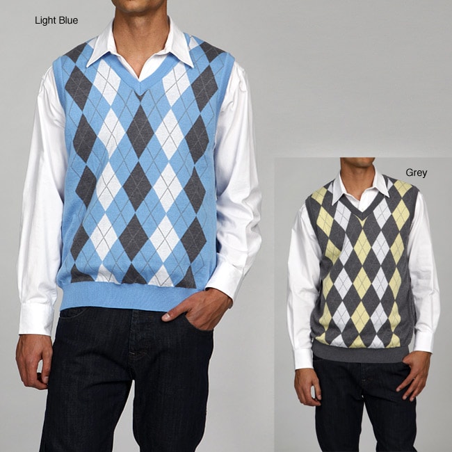 oversized argyle sweater vest