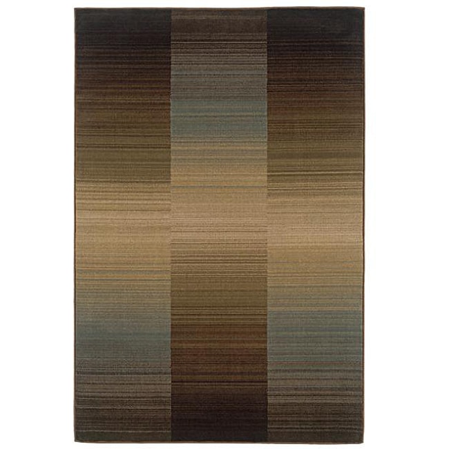 Brown Stripe Rug (32 X 55)