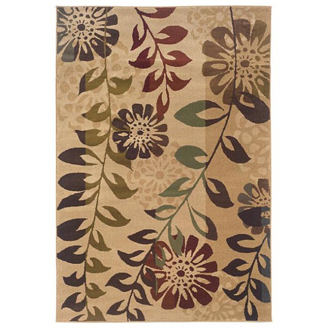 Indoor Gold Floral Rug (710 X 10)