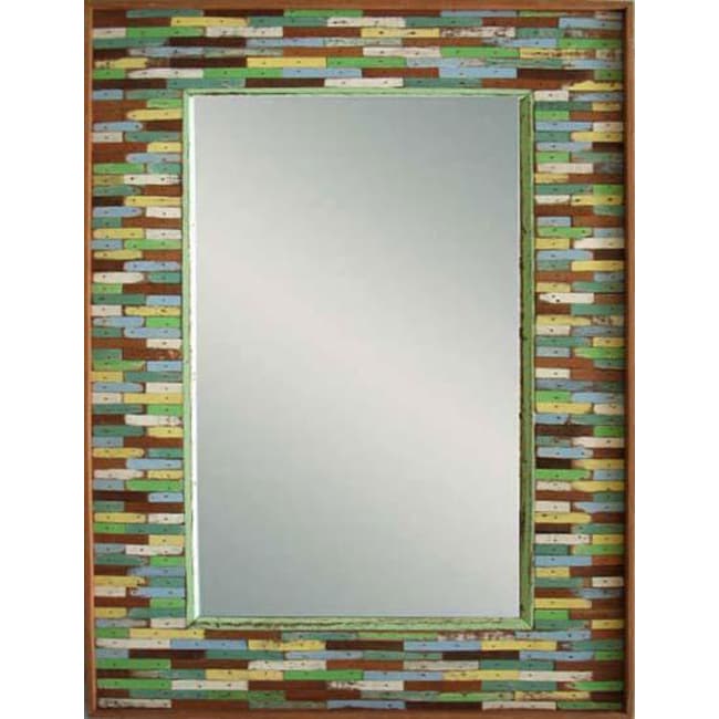 Boat Wood Jigsaw Framed Mirror (Thailand)  