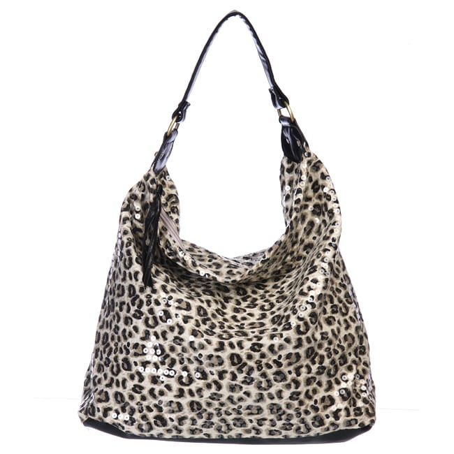 Del Cesca Sequin Leopard Hobo Bag Free Shipping On Orders Del Cesca Sequin Leopard Hobo Bag