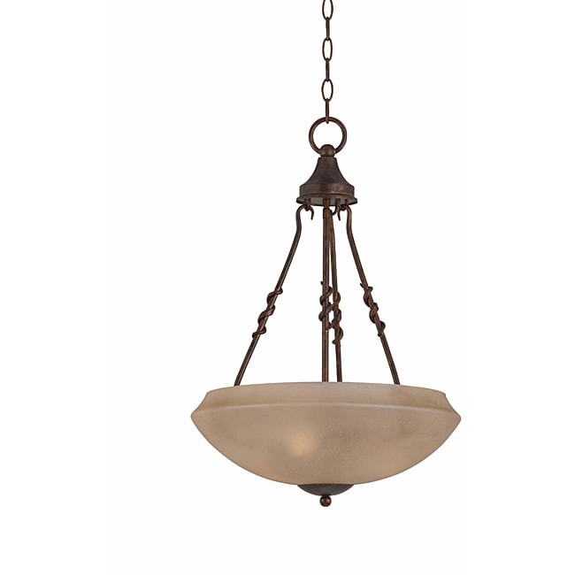 Gibson English Bronze 3 light Pendant  